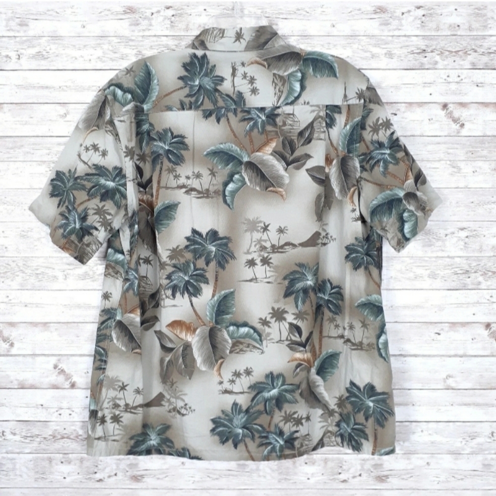 Campia Mens Hawaiian Shirt Large Short Sleeve Tropical 55A - Picture 2 of 4
